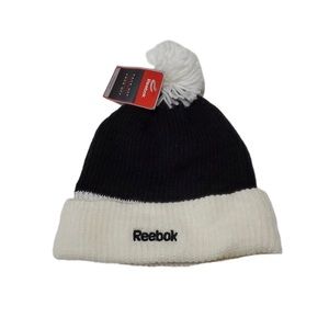Reebok Black & White Cuff Knit Beanie Headwear